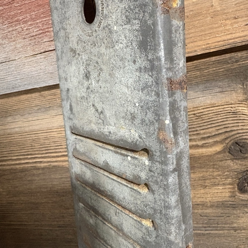 Lusher Bros Steel Shredder Antique Late 1800s Patent Elkhart Indiana 11x4 Patina - Picture 8 of 8